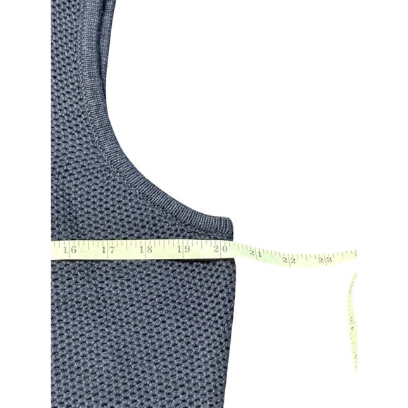 Requirements Womens Navy Blue Waffle Knit Zip Vest Size Large Vintage - Picture 11 of 16